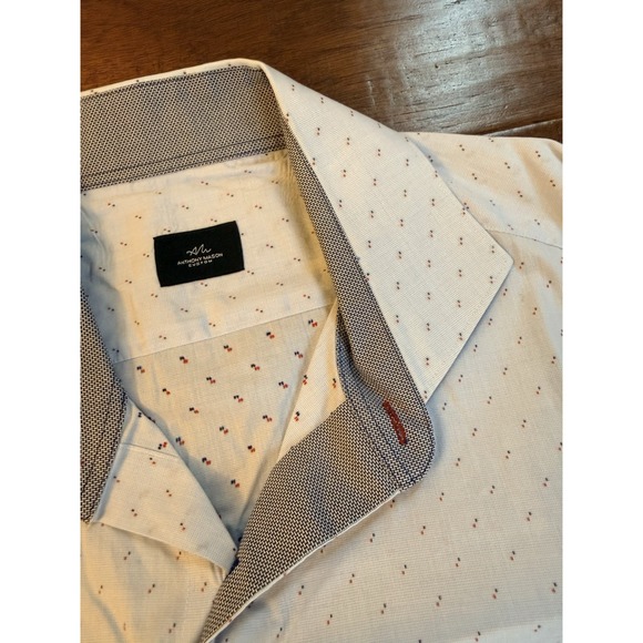Anthony Mason Custom Other - Men's Long Sleeve Shirt L Bespoke Quality Custom Made Anthony Mason Navy Red AOP